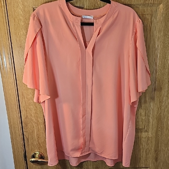 SPLA Tops - Elegant Peach Women's Blouse